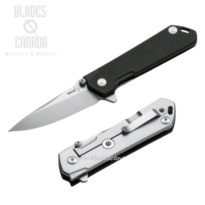Boker Plus Kihon Framelock Folding Knife, D2, G10 Black, 01BO774